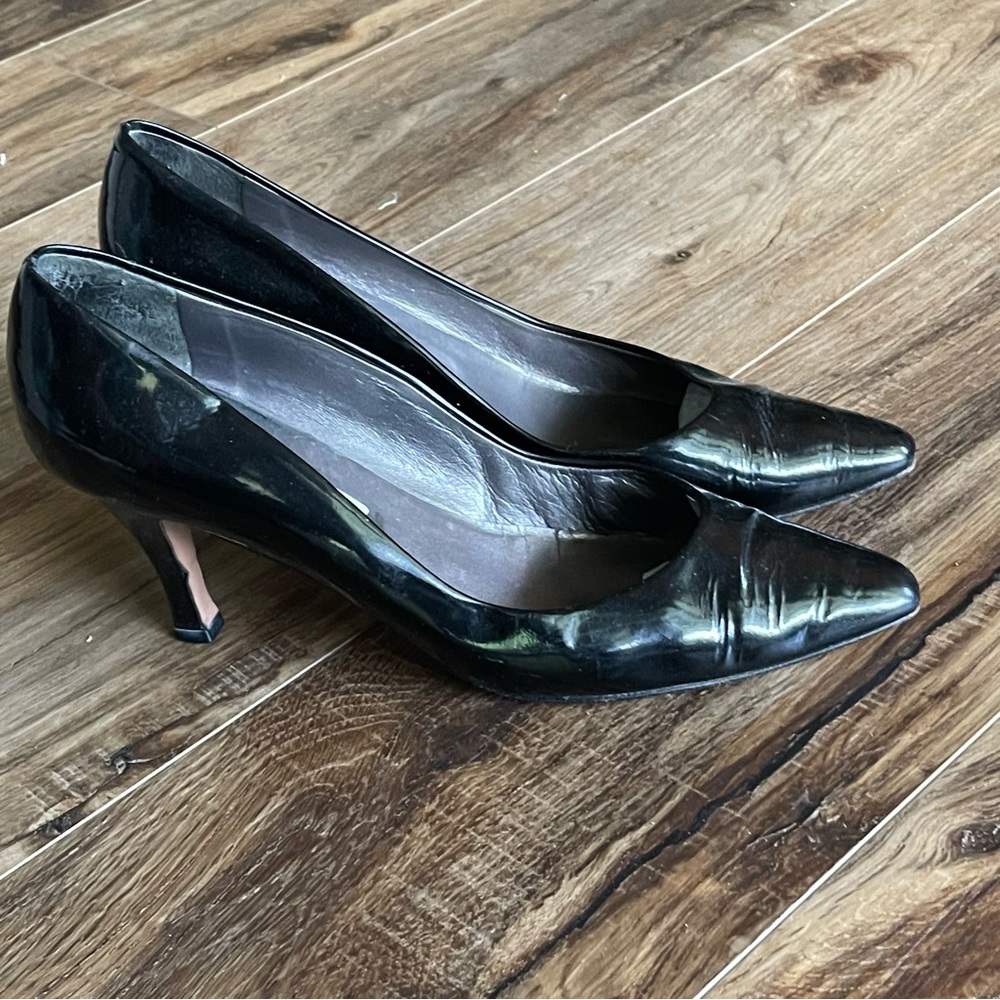 women's black versani heels Sz 10